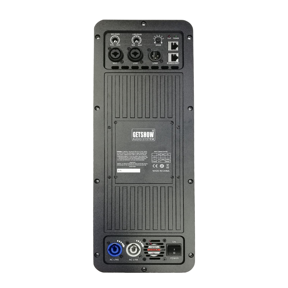 DSP1260 GETSHOW 1800W 2 Channel Amplifier Module Professional Speaker Plate Amplifier Class D with DSP Audio Processor